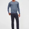 Leichter Baumwollpullover mit Rundhalsausschnitt Leichter Baumwollpullover mit Rundhalsausschnitt