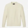 Leichter French-Terry-Pullover mit Rundhalsausschnitt Leichter French-Terry-Pullover mit Rundhalsausschnitt