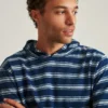 Leichter gestreifter Hoodie aus French Terry