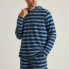 Leichter gestreifter Hoodie aus French Terry