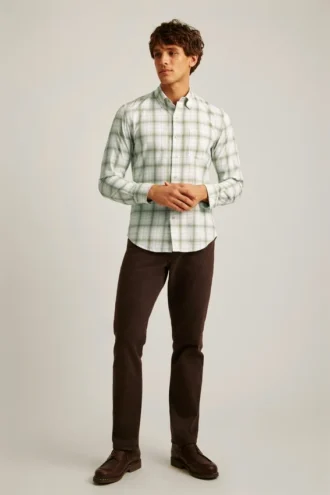 Leichtes Stretch-Flanell-Hemd