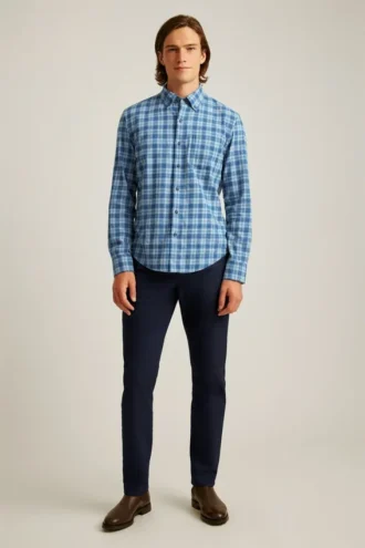 Leichtes Stretch-Flanell-Hemd