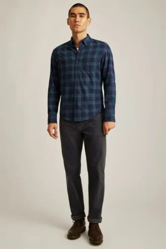 Leichtes Stretch-Flanell-Hemd