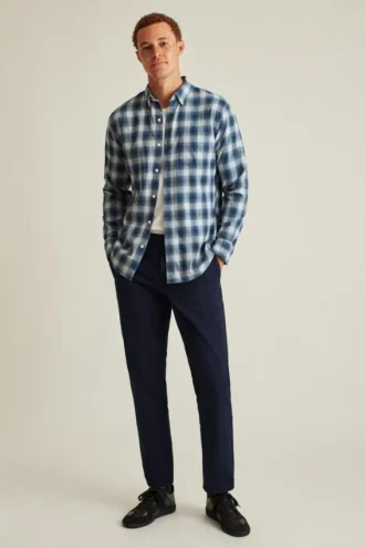 Leichtes Stretch-Flanell-Hemd