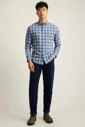 Leichtes Stretch-Flanell-Hemd