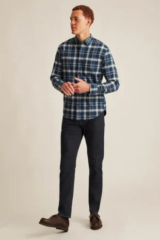 Leichtes Stretch-Flanell-Hemd