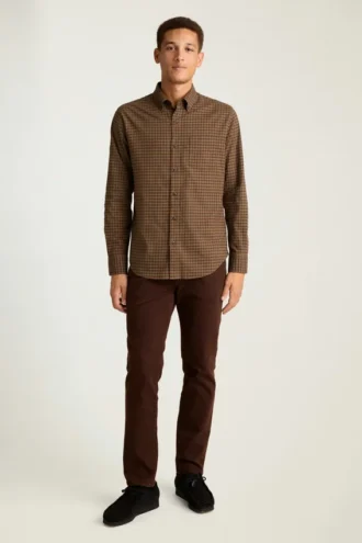 Leichtes Stretch-Flanell-Hemd