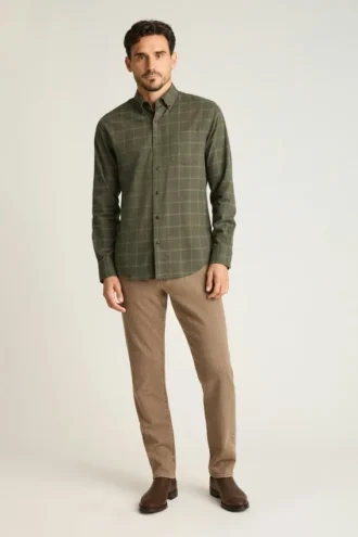 Leichtes Stretch-Flanell-Hemd