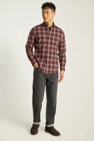 Leichtes Stretch-Flanell-Hemd