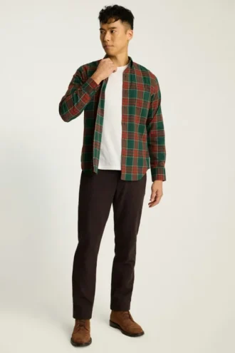 Leichtes Stretch-Flanell-Hemd