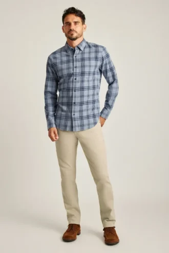 Leichtes Stretch-Flanell-Hemd