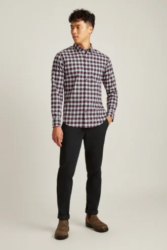 Leichtes Stretch-Flanell-Hemd