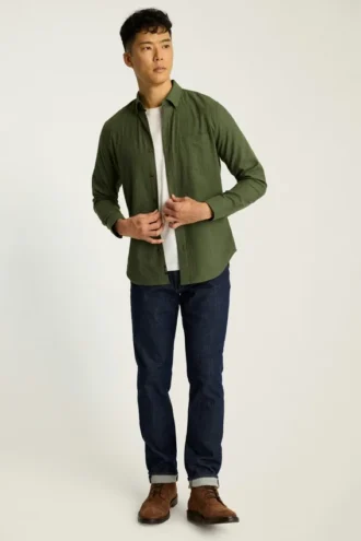 Leichtes Stretch-Flanell-Hemd