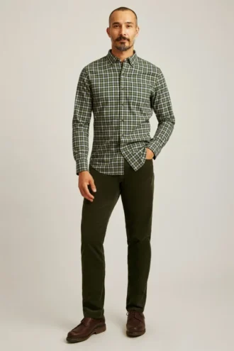 Leichtes Stretch-Flanell-Hemd