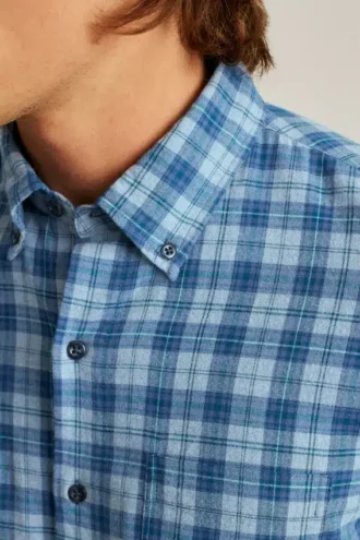 Leichtes Stretch-Flanell-Hemd