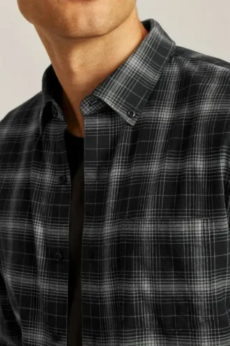 Leichtes Stretch-Flanell-Hemd