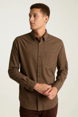 Leichtes Stretch-Flanell-Hemd
