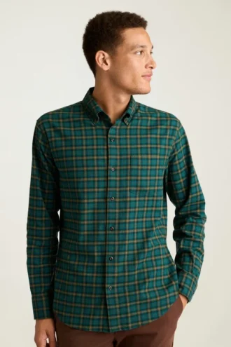 Leichtes Stretch-Flanell-Hemd
