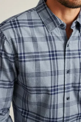 Leichtes Stretch-Flanell-Hemd