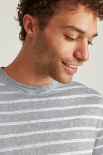 Leinenpullover mit Rundhalsausschnitt