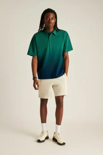 Locker sitzendes Kurzarm-Ombre-Polo von Fielder
