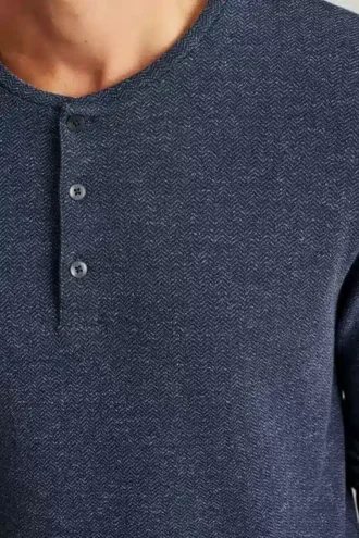 Luxe Langarm-Henley