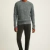 Melierter Fischerpullover mit Rundhalsausschnitt Melierter Fischerpullover mit Rundhalsausschnitt