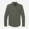 Melierter Jersey-Pullover mit Knopfleiste