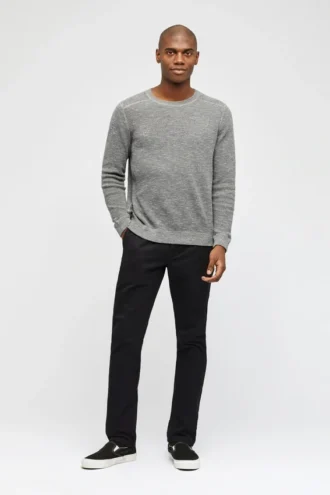 Melierter Leinenpullover