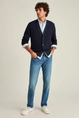 Merino-Hybrid-Strickjacke