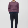 Merino-Jacquard-Pullover mit Rundhalsausschnitt Merino-Jacquard-Pullover mit Rundhalsausschnitt