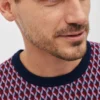 Merino-Jacquard-Pullover mit Rundhalsausschnitt Merino-Jacquard-Pullover mit Rundhalsausschnitt