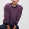 Merino-Jacquard-Pullover mit Rundhalsausschnitt Merino-Jacquard-Pullover mit Rundhalsausschnitt