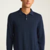 Merino-Polo mit langen Ärmeln Merino-Polo mit langen Ärmeln