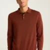 Merino-Polo mit langen Ärmeln Merino-Polo mit langen Ärmeln