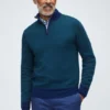 Merino-Pullover mit halbem Reißverschluss Merino-Pullover mit halbem Reißverschluss