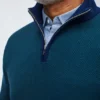 Merino-Pullover mit halbem Reißverschluss Merino-Pullover mit halbem Reißverschluss