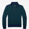 Merino-Pullover mit halbem Reißverschluss Merino-Pullover mit halbem Reißverschluss