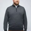 Merino-Pullover mit halbem Reißverschluss – Große Größen Merino-Pullover mit halbem Reißverschluss – Große Größen