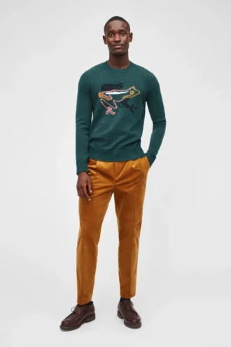 Merino-Pullover mit Rundhalsausschnitt
