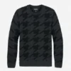 Merino-Pullover mit Rundhalsausschnitt und Hahnentrittmuster Merino-Pullover mit Rundhalsausschnitt und Hahnentrittmuster