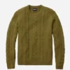 Merino-Pullover mit Zopfmuster und Rundhalsausschnitt Merino-Pullover mit Zopfmuster und Rundhalsausschnitt