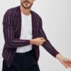 Merino-Strickjacke mit Streifen Merino-Strickjacke mit Streifen
