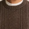 Merino-Zopfmuster-Pullover Merino-Zopfmuster-Pullover