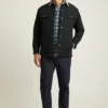 Mit Teddy-Fleece gefütterte Canvas-Jacke