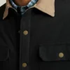 Mit Teddy-Fleece gefütterte Canvas-Jacke