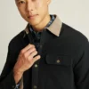 Mit Teddy-Fleece gefütterte Canvas-Jacke