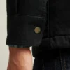 Mit Teddy-Fleece gefütterte Canvas-Jacke