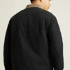 Mit Teddy-Fleece gefütterte Canvas-Jacke