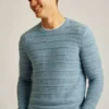 Mittelstarker Pullover mit Strukturmuster und Rundhalsausschnitt Mittelstarker Pullover mit Strukturmuster und Rundhalsausschnitt